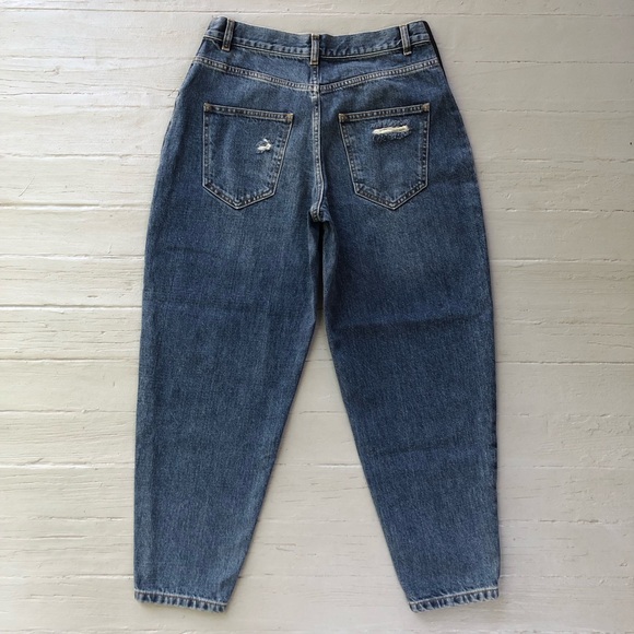 ASOS Denim Maternity Jeans Size 6 NWT Barrel Leg Balloon Leg Taper Dark Wash - Picture 9 of 12